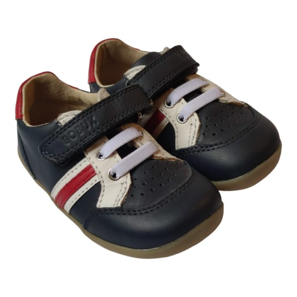 Bobux Navy/red/white Trackside Sports Shoe
